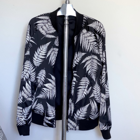 Reversible Palm Leaf Bomber Jacket - Picture 1 of 4